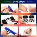 Checkered Nail Strips | Solid Color Nail Stickers | Self-Adhesive Wraps | 12 Sheets - Buy Online on GoSupps.com