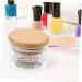 Ipetboom Nail Art Brush Cup Nail Art Tools Glass Nail Tools Manicure Nail Dish with Wooden Lid Nail Liquid Holder Nail Dish Cups Mini Plate Cup Nail Frame Acrylic The Brush Stainless Steel - Buy Online on GoSupps.com