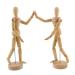US Art Supply Wood 12" Artist Drawing Manikin Articulated Mannequin with Base and Flexible Body - Perfect for Drawing The Human Figure (12" Pair - Male & Female)