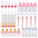 Vankcp 30 Pcs Cute Empty Lip Gloss Tubes  6 Styles Lip Glaze Tubes Novelty Red Wine Glass Lip Oil Bottles Empty Lip Refillable Lip Balm Containers for Women Girls DIY(5/8/10ML)