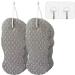 2PC Exfoliating Bath Sponge for Shower - Super Soft Body Scrubber for Adults & Children - Reusable Spa Massage Exfoliator - Dead Skin Remover - Grey - Buy Online on GoSupps.com