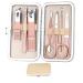 Manicure Set for Women  Manicure Set Essential 8-Piece Set Fashion Professional Stainless Steel Nail Clippers Pedicure Kit Grooming Tools for Girls(Pink)