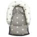 UNIVERSAL Infant Baby Toddler car seat stroller head support pillow (Soft Cotton) (N star white/grey) N star white /grey