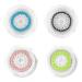 Replacement Facial Cleansing Brush Head Facial Cleansing Brush Head for Clogged and Enlarged Pores (4 Pack Mutilcolor)