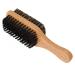 Double-Sided Hairbrush & Mustache Brush for Men | Rubber Wood Handle Bristle Imitation - Premium Beard Care Tools - Buy Online on GoSupps.com