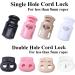 J.CARP 30Pcs Black Plastic Cord Locks End Spring Toggle Stopper - Double Hole Elastic Adjuster for Drawstrings, Bags, Clothing, Paracord - Black - Buy Online on GoSupps.com