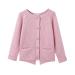 SMILING PINKER Toddler Girls Knit Cardigan Soft Warm Sweaters with Pockets 4 Years Pink