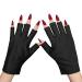 GAOY Anti UV Gloves for Gel Nail Lamp Professional Fingerless UPF50+ UV Light Protection Gloves for Home DIY & Salon Use Nail Art Accessories