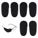 6pcs Eye Patches for Glasses, Reusable Non-Woven Fabric Black Eye Patches to Cover Left Right Eye Improve Vision for Kids' & Adults' Lazy Eye Amblyopia Strabismus (Medium)