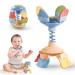 Inbeby Teething Toys for Baby with 8 Multi-Shape Texture Teethers  2 in 1 Baby Rattle & Silicone Teether Toys  Teethers for Babies Massage Sore Gums  Rattle Toys for Infant Boy Girl 0-6-12 Months