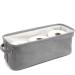 Juvale Grey Fabric Bathroom Storage Bin - 16 x 6 x 5.5 Inches - Buy Online on GoSupps.com