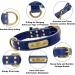 Senristar Personalized Real Leather Dog Collar with Engraved Name Tag - Durable & Stylish for All Dog Sizes - XL Blue (3.0 cm Width 45-55 cm Neck) - Buy Online on GoSupps.com