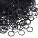 600 Mini Rubber Bands Soft Elastic Bands for Kid Hair Braids Hair (Black)