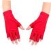 Healeved 2 Pairs Nail Gloves Anti Sun Glove Nail Art Hand Protector Sun Gloves Fingerless Glove Professional Nail Lamp Hand Protection Gloves Shield Glove Mj03 Polyester Anti-uv Dryer Red - Buy Online on GoSupps.com
