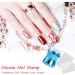 Nail Art Stamper with Schabern | Silicone Nail Stamps for Manicure | Blue Transparent Soft Stamp - International Shipping Available - Buy Online on GoSupps.com
