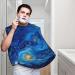 Starry Sky Art Print Beard Bib Apron - Non-Stick Hair Catcher for Men - Perfect Shaving Gift - One Size Black - Buy Online on GoSupps.com