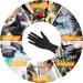 Black Nitrile Gloves 4 Mil, Latex & Powder Free - 100 Pcs Large Cleaning Gloves - Buy Online on GoSupps.com
