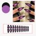 Buy Black Pink Ombre Stiletto Press-On Nails - Glossy Goth Acrylic Gradient Designs | 24Pcs for Women & Girls - Y2K Style - Buy Online on GoSupps.com