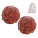 Healeeved 1 pair of massage globe wooden stick massage device BAODING BALLS Chinese relaxation ball Gently rolling balls massage dealer tension balls training balls outside massage point fitness