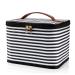 OCHEAL Large Travel Makeup Bag Organizer - Washable Cosmetic Case with Dividers for Women - Black/White Stripes - Buy Online on GoSupps.com