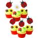 Arthsdite 24Pcs Ladybug Cupcake Toppers Flowers Insects Cupcake Picks Garden Theme Baby Shower Kids Birthday Party Cake Decorations Supplies - Buy Online on GoSupps.com