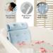 Idle Hippo Tencel Spa Bath Pillow - Ultra Soft Neck and Back Support, Quick Dry Headrest for Bathtub - Light Blue - Machine Washable - Buy Online on GoSupps.com