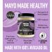 Garlic Avocado Oil Mayonnaise 175g | Hunter & Gather Avocado Mayo with Free Range Egg Yolk | Paleo Keto Sugar Gluten Free | Lemon Zest & Black Pepper | Pack of 1 - Buy Online on GoSupps.com
