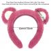 Wittocs Rose Red Bear Ears Headband for Women and Girls - Cute Fashion Plush Ear Headwear for Makeup and Face Washing - Perfect for New Year, Christmas, Valentine's Day - Buy Online on GoSupps.com