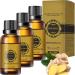 3PCS Belly Drainage Ginger Oil Natural Drainage Ginger Oil Essential Relax Massage Liquid Herbal Massage Oil