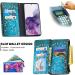 Miagon 9 Card Slots Wallet Case for iPhone 15 Plus Colorful Zipper Wallet Cover PU Leather Magnetic Flip Folio Wrist Strap Stand Protective Bumper Blue Flower iPhone 15 Plus Blue Flower - Buy Online on GoSupps.com