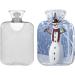 Christmas Snowman Hot Water Bottle - 1L Cozy Pain Relief & Bed Warmer for Women | Ideal Holiday Gift - Buy Online on GoSupps.com