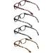 V.W.E. 4 Pairs Women Leopard Meow Reading Glasses - Fashionable Clear Lens Readers in Demi Tortoise - Assorted 1.75x Magnification - Buy Online on GoSupps.com