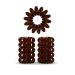 10 Set spiral hair tie - hair tie for less split and broken hair - hair tie spiral for fine hair parts - telephone cable spiral hair rubber brown 2.5 cm 2.5 cm (10 pack) brown