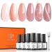 Modelones Gel Nail Polish 6 Colors Nude Pink Gel Polish Glitter Skin Tones Neutral Nail Kit Soak off Sparkle Cat Eye Magnetic Gel Polish Manicure DIY Nail Art Salon Home Gift for Women Nude Pink Spark