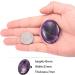 Nupuyai 2pcs Amethyst & Rose Quartz Oval Thumb Worry Stone Set for Anxiety Relief - Energy Crystal Healing Stones 45x35mm #3-purple & Pink - Buy Online on GoSupps.com