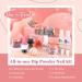 Modelones 6 Color Dip Powder Nail Kit Starter Set | Nude Pink Glitter | Base/Top Coat Activator | French Manicure DIY Salon Golden - Buy Online on GoSupps.com