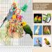 YIXUND Seagrass Foraging Basket Bird Toy with Colorful Crinkly Paper and Wooden Blocks - Ideal for Small & Medium Parrots - DIY Honeycomb Tree Design - Buy Online on GoSupps.com