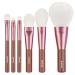 Breteil make -up brush 6 piece dense bristle make up brush set with short handle professional foundation powder blush concealer eye -up make up brush no bag