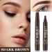 3 Pcs Waterproof Microblading Eyebrow Tattoo Pen - Long Lasting Micro-Fork Tip Brow Pencil for Natural Charming Makeup (Dark Brown) - Buy Online on GoSupps.com