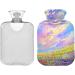 NAANLE 2L Hot Water Bottle with Lid - Sunset Lavender Flower Pain Relief & Cold Therapy for Back Hands Feet & Neck - Buy Online on GoSupps.com