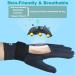 Copper Infused Compression Arthritis Gloves for Women Men - 2 Pairs Full Finger Support with Strap, Small-Medium Black - Buy Online on GoSupps.com