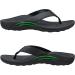 Men's Orthotic Arch Support Flip Flops for Plantar Fasciitis & Heel Pain Relief - Black, Size 10 - Buy Online on GoSupps.com