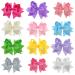 Summer Pure 5-Inch Flower Hair Bows for Girls & Toddlers - Pack of 12, Assorted Colors - Buy Online on GoSupps.com