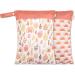 Wet Dry Bags for Baby Cloth Diapers & Breast Pump Parts - 2 Pack Waterproof Reusable with Dual Zippered Pockets & Handle - Multicolor - Buy Online on GoSupps.com