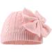 XIAOHAWANG Baby Girl Winter Hat - Cute Bow Knitted Beanie for Toddler Girls 2-6 Years (White+Pink) - Buy Online on GoSupps.com