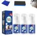 All-Purpose Rinse-Free Cleaning Spray Rich Foam All Purpose Cleaner Foaming Heavy Oil Stain Cleaner Kitchen Clean Bubble Cleaner Stubborn Grease & Grime Remover Bubble Spray (3Pcs * 30ml)