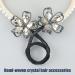 Flower Barrettes for Women | Cloth Alloy Flower Bud Shape Hair Clips Handmade Elastic Barrettes Hair Accessories for Stylish crystal - Buy Online on GoSupps.com