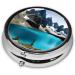 Rocky Mountain Printed Mini Round Pill Box | 3 Compartment Travel Pill Organizer | Portable Medicine Case for Home & Office - Buy Online on GoSupps.com