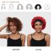 Satiny Silk Hair Bonnet for Curly Hair Sleep | Adjustable Wide Band, Double Layer | Burgundy - Buy Online on GoSupps.com