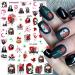 8 Sheets Halloween Ghost Nail Art Stickers - Cute 3D Self-Adhesive Designs for DIY Manicure - Horror Nail Decorations for Women & Girls - Buy Online on GoSupps.com